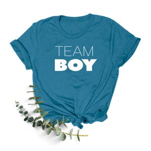 Autumn Blue Gender Reveal Party Shirt, Team Baby Boy, Blue Baby Shower T-Shirt
