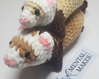 Handmade Crochet Ferret Plushie