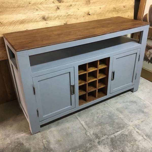 Credenza in legno massello industrial