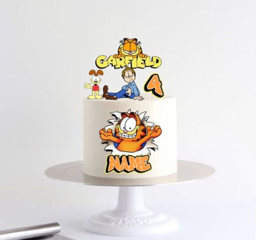 Garfield Cake Topper Set - Etsy