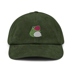 Frog With Mouth Open Dad Hat, Screaming Frog Kawaii, Funny Kawaii Hat, Cute Frog Kawaii, Baby frog cartoon hat, hat with front frog cartoon