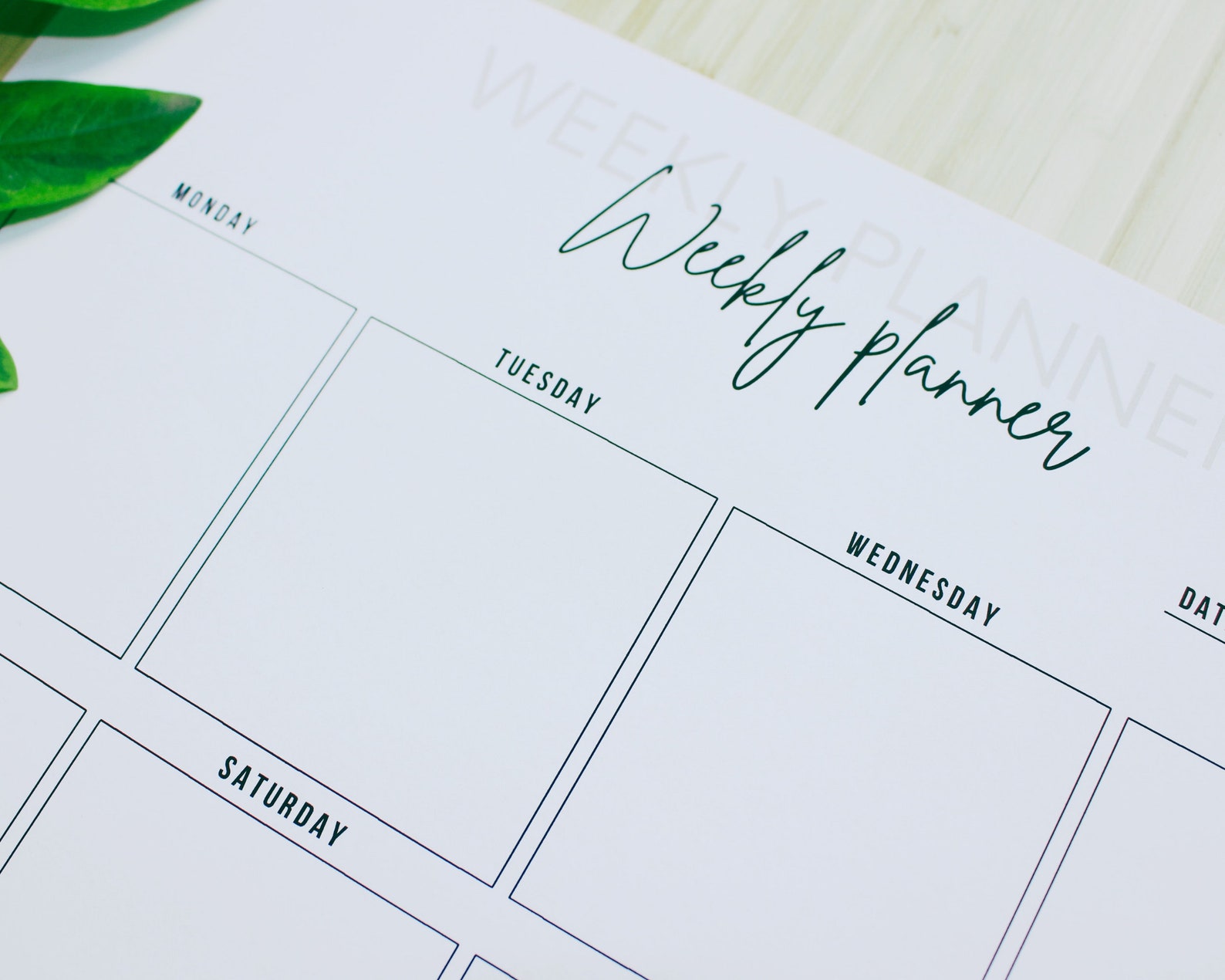 Minimalist Weekly Planner Printable Weekly Schedule Weekly Etsy