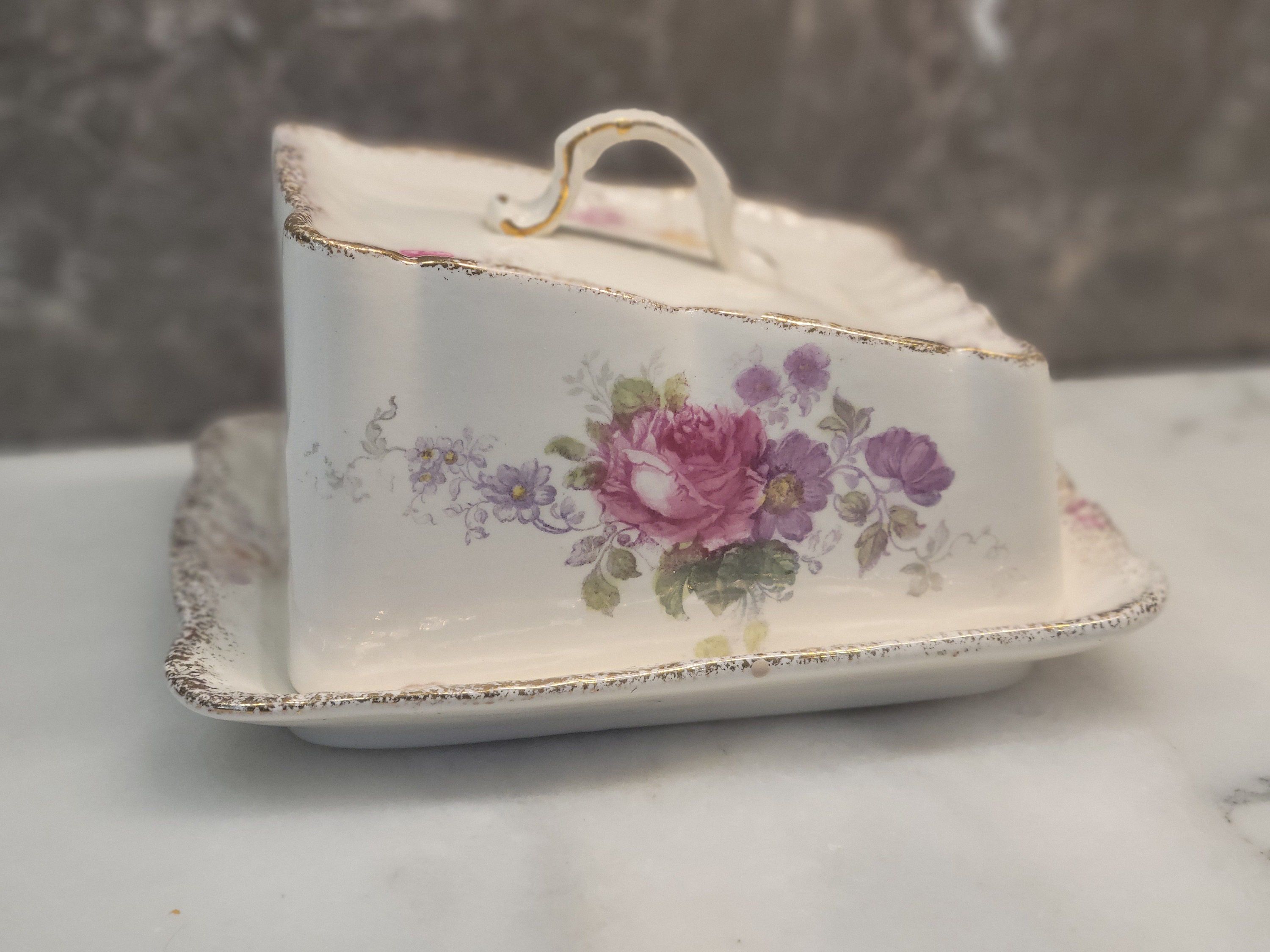 Antique Cheese Keeper Franz Anton Mehlem Bonn Germany Hand Etsy