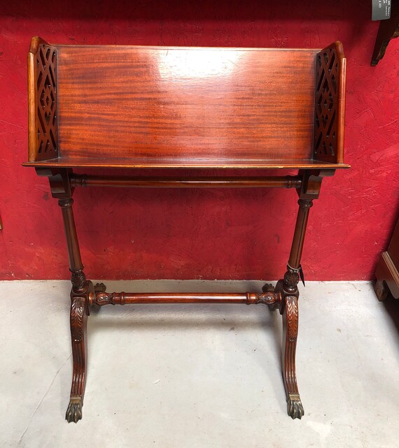 Edwardian Mahogany Book Trough. Etsy UK