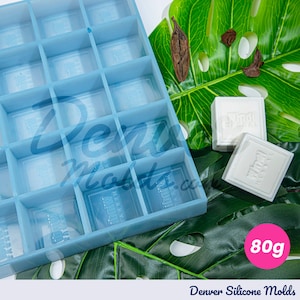Custom Soap Mold 1.85&quot; Square Shape | Personalize with Your Logo or Text, Durable Custom Silicone Mold for Soap Making