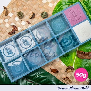 Custom Soap Mold 1.89&quot; Square Shape | Personalize with Your Logo or Text, Durable Custom Silicone Mold for Soap Making