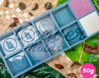 Custom Soap Mold 1.89" Square Shape | Personalize with Your Logo or Text, Durable Custom Silicone Mold for Soap Making