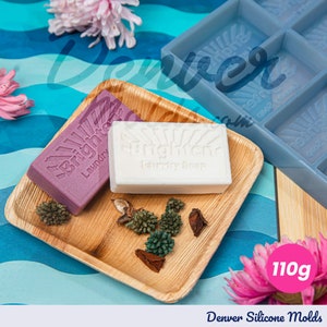 Custom Soap Mold 3.43&quot; Rectangular Shape | Personalize with Your Logo or Text, Durable Custom Silicone Mold for Laundry Soap Making