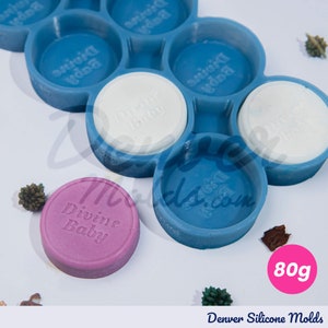 Custom Soap Mold 2.56&quot; Round Shape | Personalize with Your Logo or Text, Durable Custom Silicone Mold for Soap Making