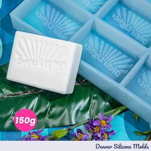 Custom Soap Mold 3.23&quot; Rectangular Shape | Personalize with Your Logo or Text, Durable Custom Silicone Mold for Soap Making