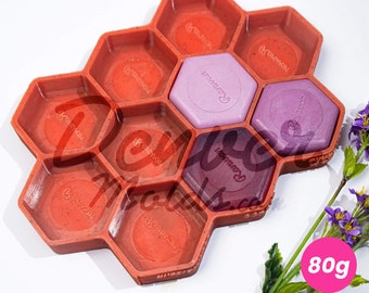 Custom Soap Mold 2.76" Hexagon Shape | Personalize with Your Logo or Text, Durable Custom Silicone Mold for Soap Making