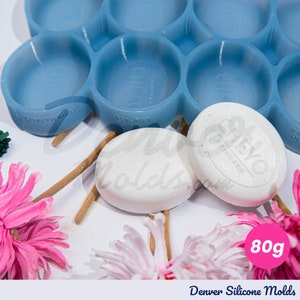 Custom Soap Mold 3&quot; Oval Shape | Personalize with Your Logo or Text, Durable Custom Silicone Mold for Soap Making