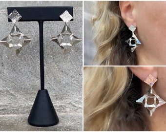 Drop dangle Earrings geometric handmade