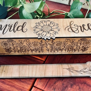 Wildflower Incense Holder and Burner - Choice of wood and size