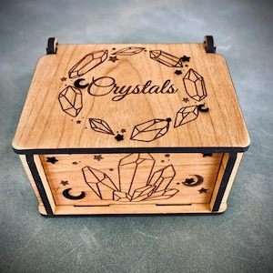 Boîte décorative de rangement et de souvenirs en cristal - 5 x 4 x 3 pouces
