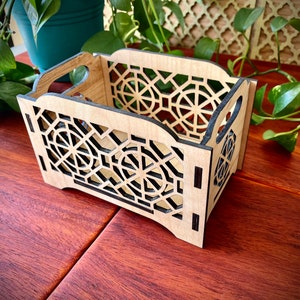 Geometric Stackable Storage Bin - 8x5x4 inches
