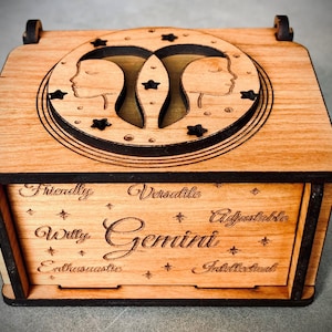 Gemini Zodiac Decorative Trinket Box