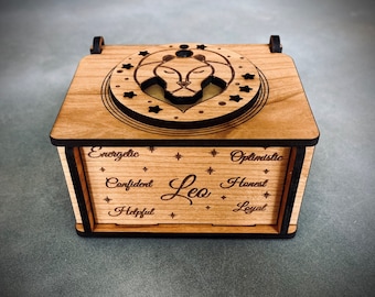 Leo Zodiac Decorative Trinket Box