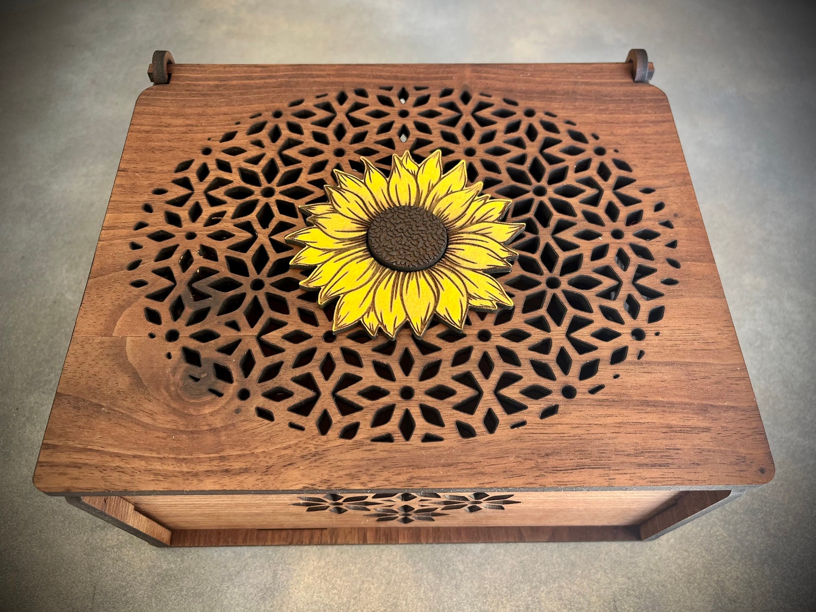 Sunflower Text Box Box Sunflower Decorative Box - Etsy
