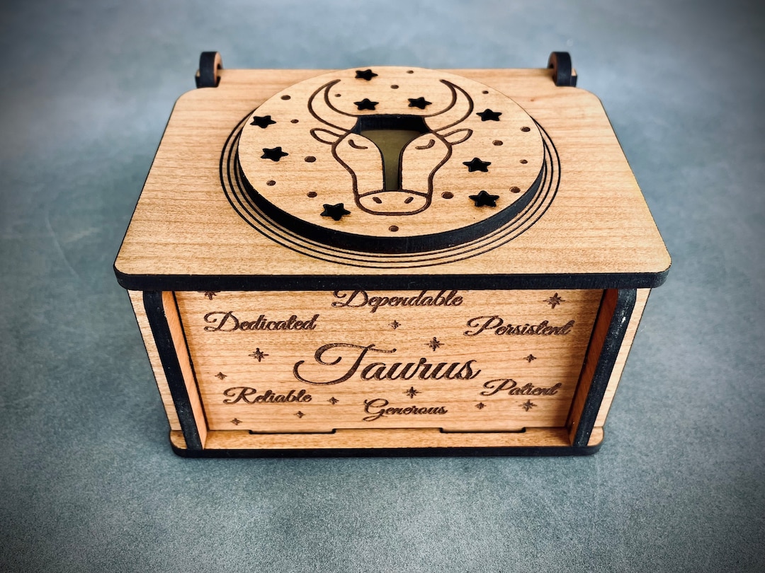 Taurus Zodiac Decorative Trinket Box - Etsy