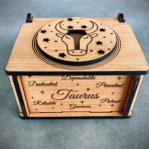 Taurus Zodiac Decorative Trinket Box