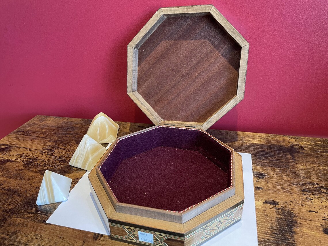 Large Octagon Jewelry Box Handmade Mother of Pearl Etsy
