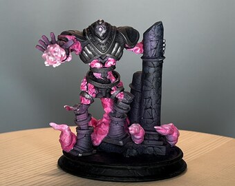 Orodwys | Arcane Golem Construct Miniature (DND TTRPG, 3D Printed & Hand Painted, DM Stash)