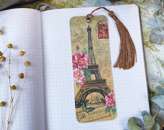 Paris Bookmark, Vintage Aesthetic, Handmade Bookmark, Literature Gifts, Book Gifts