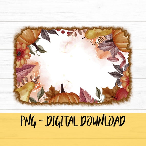 Fall Background Frame Sublimation Design Fall Frame Design - Etsy