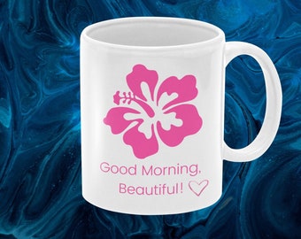 Buongiorno, bella tazza floreale / regalo per lei