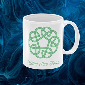 Celtic Knot Cross Mug: Sacred Geometry Spiritual Gift