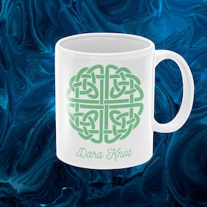 Dara Knot Celtic Coffee Mug: Sacred Geometry Spiritual Gift