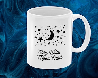 Bleib Wild Mond Kinder Tasse: Hippie Boho Inspirational Geschenk
