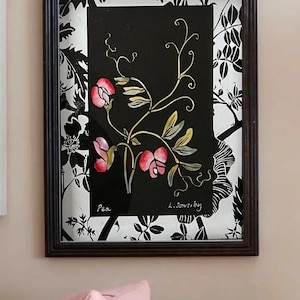 Botanical hand made Linocut with a decorative border, Native flora, Unframed wall art by printmaker Laura Sowerby, Set of botanical prints