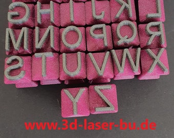 STL file MODERN ALPHABET LETTER STAMPS, 3D PRINT, POLYMER CLAY POTTERY  CERAMIC ACCESSORIES MAKING STAMPS L DIY TOOLS SUPPLIES, ALPHABET