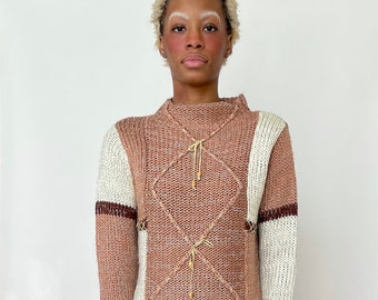 ROBERTO CAVALLI EARLY 2000s - Knitted cream/beige sweater