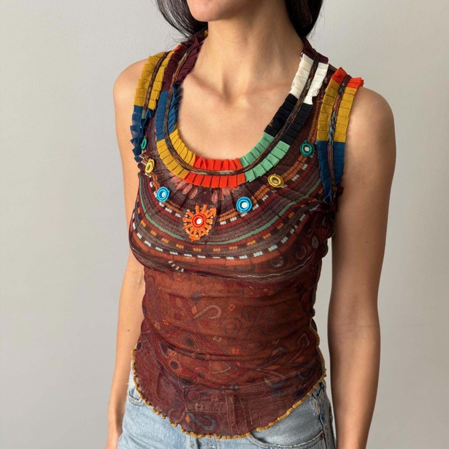 Jean Paul Gaultier Mesh Top - Etsy