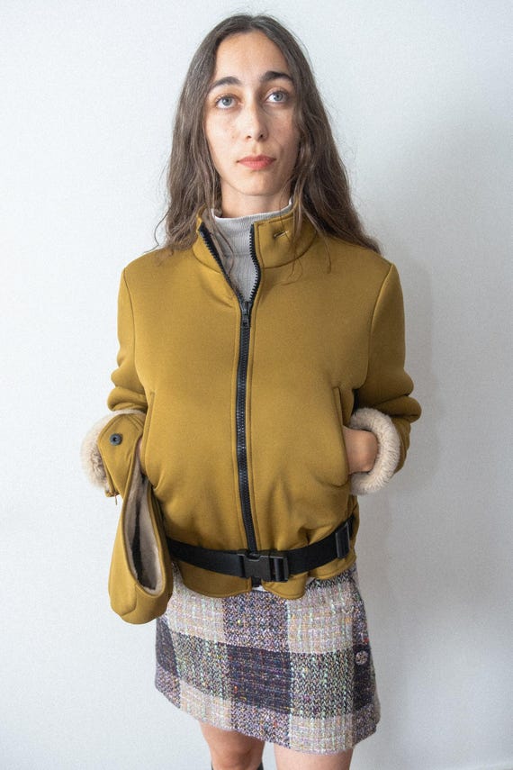 MIU MIU FW1999 - Belted Fleece Lined Utility Jack… - image 1