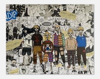 RIP Cactus Bois Bloody Halloween  - Tokyo Revengers Art with Día de Los Muertos Vibes