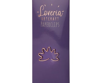Yoga Clips 15 Stück Lotusflower lila Paper Clips hochwertiges Metall filigranes Design Geschenk Yoga  Meditation Arbeitsplatz Loveria