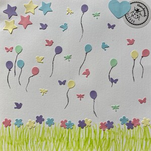 Motivstanzerset im Koffer 8 Stanzer Blumenwiese unterschiedliche Größe Papier bis 150 gr robuster Koffer für unterwegs Geschenk Lulubug Bild 5