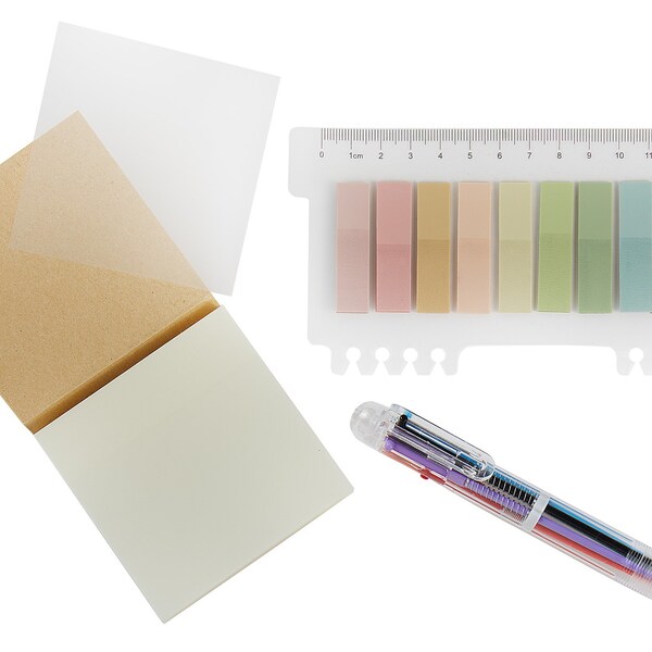 Transparente Haftnotizen Set Haftnotizen Seitenmarker transparent Schule Universität Büro Bullet Journal Scrapbooking Organisation Loveria