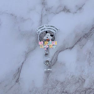 Badge Reel|Krankenpfleger Geschenk|Lustig Live Laugh Liebe |Ausweisrolle|Ausweisrolle|Peelings|Acryl Badge Reel|Lustige Nachtschicht Rolle|Lustige Possum Badge Reel