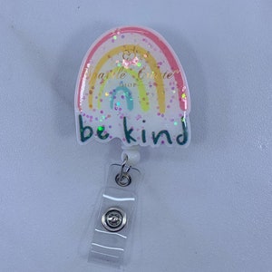 Badge Reel, Nurse Gift, Medical Badge Reel, Positivity Badge Reel, RN, Emergency Badge Reel, Healthcare, Retractable Badge Reel, Be a kind