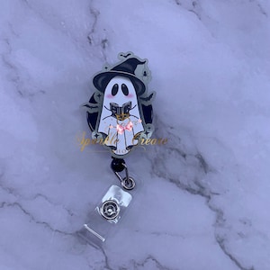Abzeichen Rolle|Krankenschwester Geschenk|Gesundheit|Gesundheit|Halloween Rolle|Notfall Rolle|Tech ID Ausweisrolle|Spooky Ausweisrolle|MRT Safe|Hexe Geist Buch