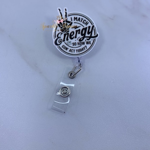 Badge Reel|Nurse Gift|Funny Gift|Funny Badge Reel|Pinch Clip Badge Reel|Funny Badge Holder|Nurse RN ID Name Badge Holder Clips|Match Energy