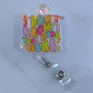 Badge Reel|Nurse Gift|LVN|Funny Badge Clip|Clinic Badge Reel|Valentine Badge Reel|Phlebotomist|Pharmacist|Healthcare|I dk I Just Work Here