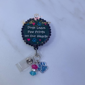 Badge Reel|Nurse Gift|Scrubs|Pharmacy ID Badge|CoWorker Badge Reel|Cute Dog Badge Reel|VET|Phlebotomist|Doctor Medical Badge|Healthcare|Dog