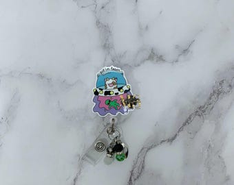 Carrete de insignia, regalo de enfermera, carrete de insignia de enfermera espacial, carrete de insignia divertido, carrete de insignia de clínica, carrete de insignia divertido de vaca alienígena, regalo para compañero de trabajo, Get In Loser