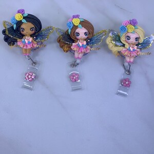 Badge Reel|Nurse Gift|Teacher Gift|Spring Badge Reel|Scrubs|Clinic Badge Reel|Phlebotomist|Pharmacist|Healthcare|ID Holder|LVN|Fairy girl